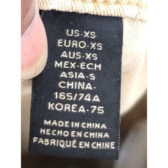 Converse Mens Beige Elastic Waist Jogger Pants With Black Drawstring Size XS - Picture 11 of 13